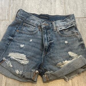 Aeropostale Distressed Blue Jean Shorts